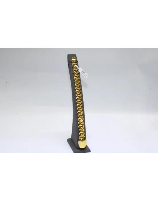 14 Ayar Altın Bileklik Künye Desenli Sarmal Model 22.52 GR KNY4216