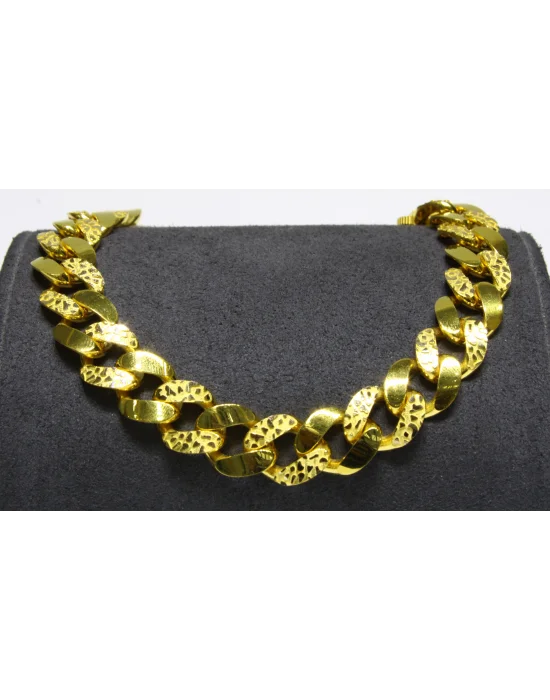 14 Ayar Altın Bileklik Künye Özel Tasarım 18.19 GR KNY4742
