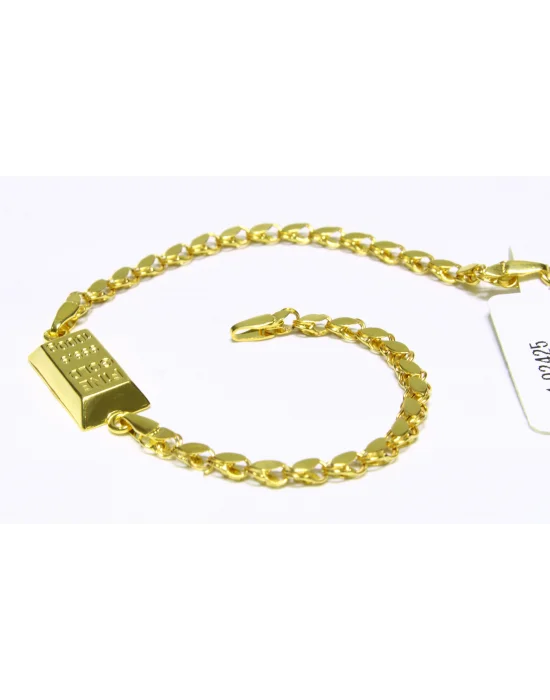 14 Ayar Altın Bileklik Künye Özel Tasarım 2.6 GR KNY4811
