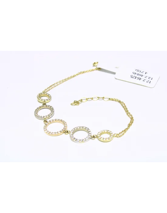 14 Ayar Altın Bileklik Künye Özel Tasarım 4.21 GR SET0797