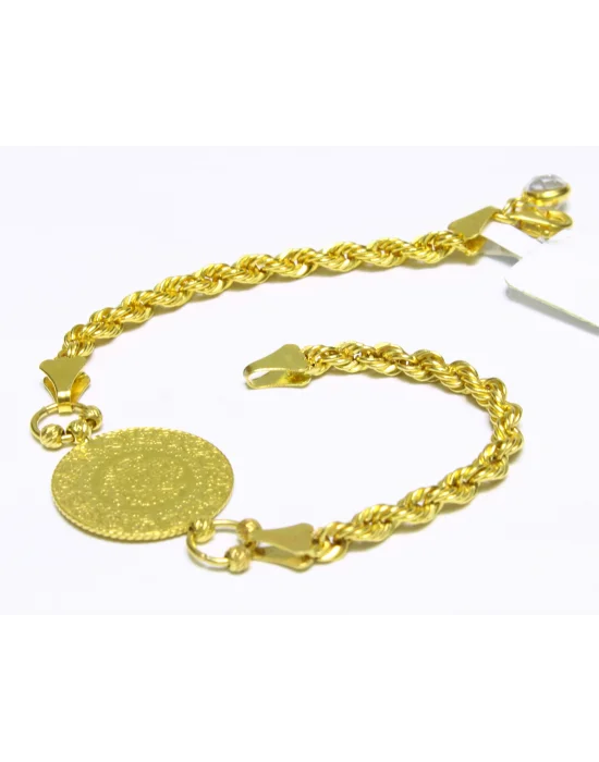 14 Ayar Altın Bileklik Künye Özel Tasarım 4.92 GR KNY4105