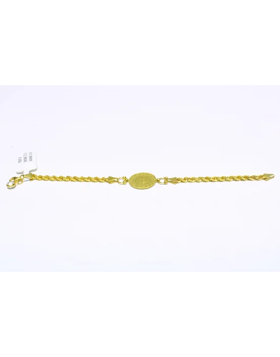 14 Ayar Altın Bileklik Künye Özel Tasarım 4.92 GR KNY4105