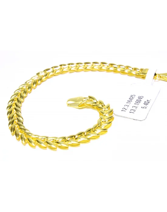 14 Ayar Altın Bileklik Künye Özel Tasarım 5.4 GR KNY4888