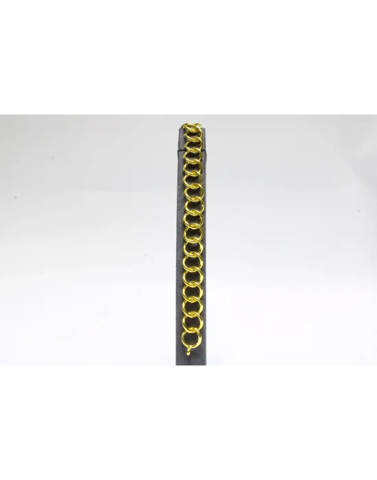 14 Ayar Altın Bileklik Künye Özel Tasarım Halkalı Model 8.12 GR MDL3176