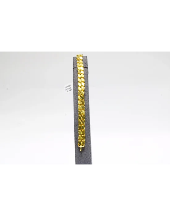 14 Ayar Altın Bileklik Künye Özel Tasarım Simgeli Model 11.14 GR KNY4154