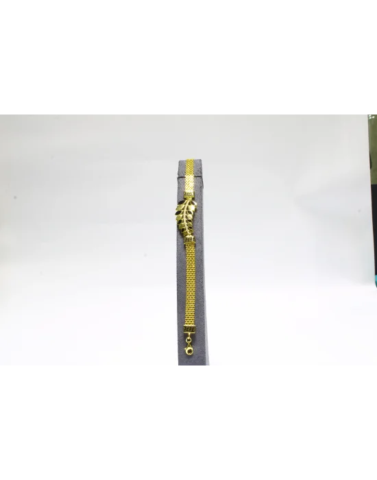14 Ayar Altın Bileklik Künye Özel Tasarım Simgeli Model 9.98 GR KLY2538