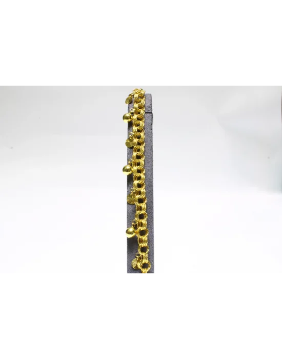 14 Ayar Altın Bileklik Künye Özel Tasarım Zincir Modeli 9.07 GR KNY1082 18.5 cm