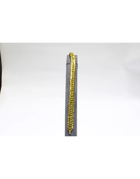 14 Ayar Altın Bileklik Künye Özel Tasarım Zincirli Model 9.58 GR KNY2555