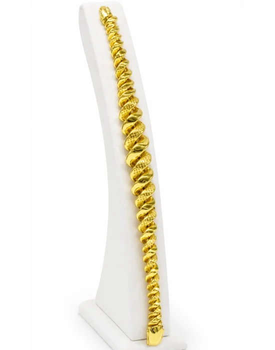 14 Ayar Altın Bileklik Künye Sarmal Model 17.79 GR KNY4028