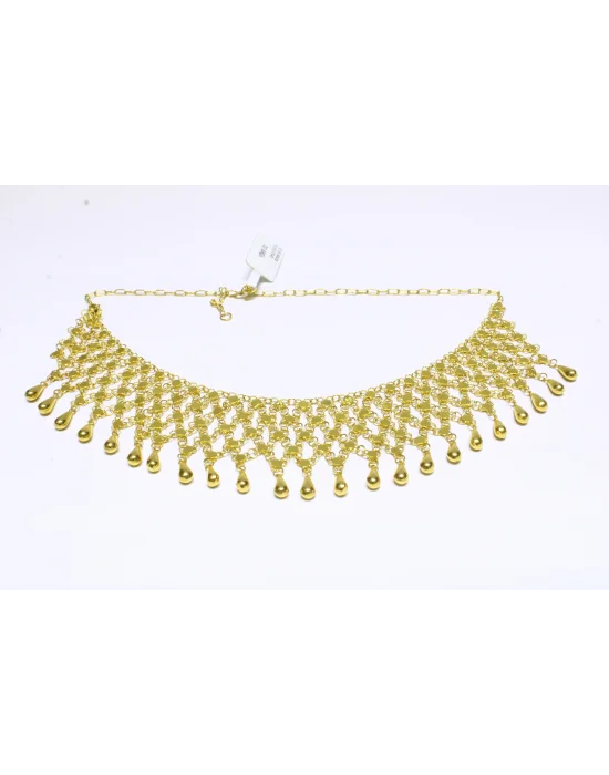 14 Ayar Altın Dört Sıralı Kişnişli Kolye 40 CM 22.68 GR KLY1899