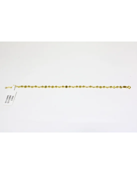 14 Ayar Altın Pullu Bileklik Künye