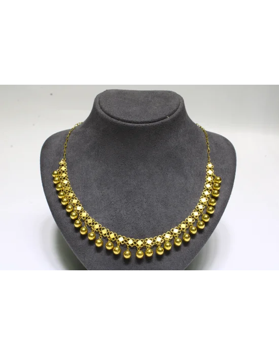 14 Ayar Altın Tek Sıralı Kişnişli Kolye 40 CM 10.12 GR KLY4503