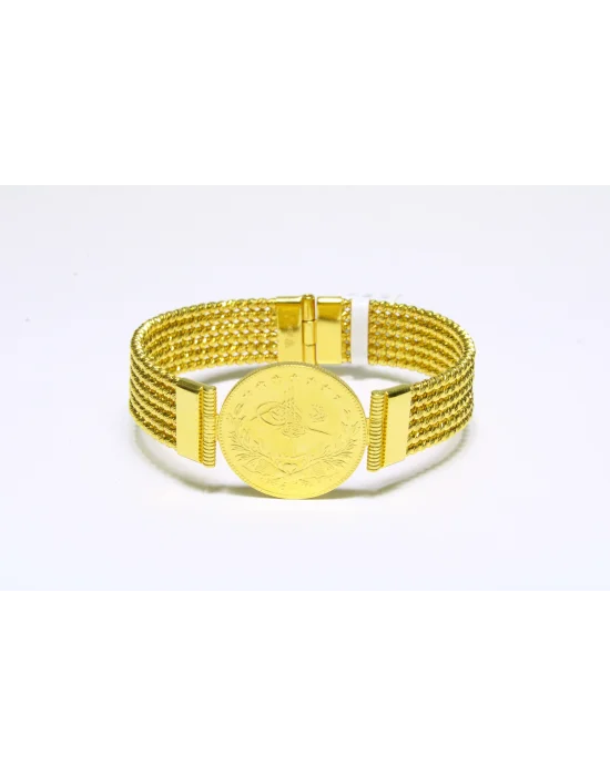 22 Ayar Altın Bileklik Kelepçe Özel Tasarım 65.86 GR KLP2543