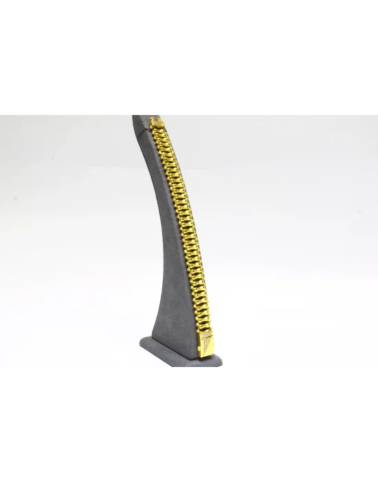 22 Ayar Altın Bileklik Künye Özel Tasarım Dorikalı Kordon Model 24.32 GR KNY1451