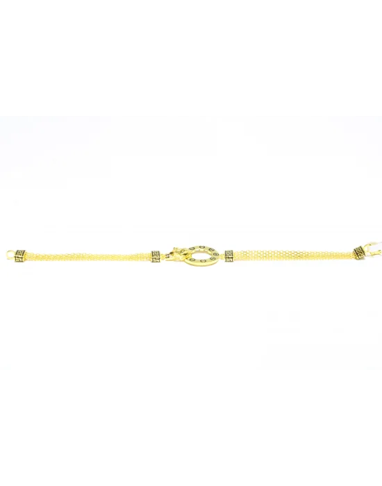 22 Ayar Altın Bileklik Künye Özel Tasarım Simgeli Model 13.6 GR KNY3479