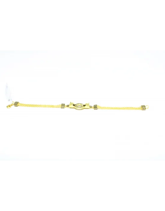22 Ayar Altın Bileklik Künye Özel Tasarım Simgeli Model 15.59 GR SET0450