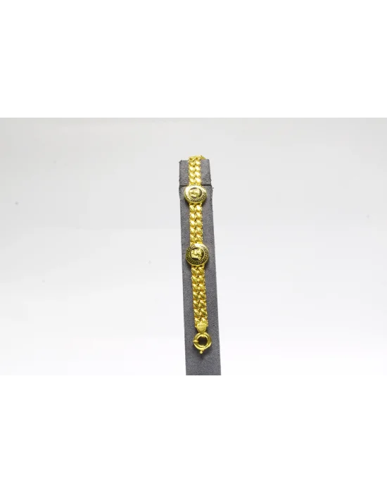 22 Ayar Altın Bileklik Künye Özel Tasarım Simgeli Model 15.81 GR KPE1889