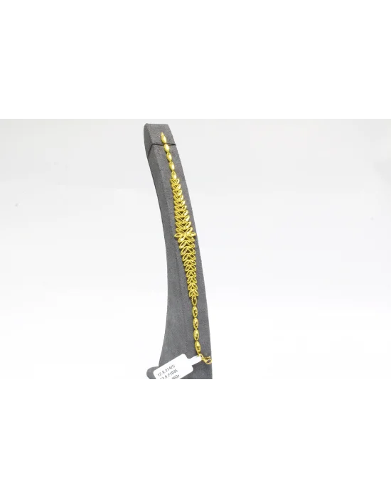 22 Ayar Altın Bileklik Künye Yaprak Desenli Model 8.96 GR KNY4831