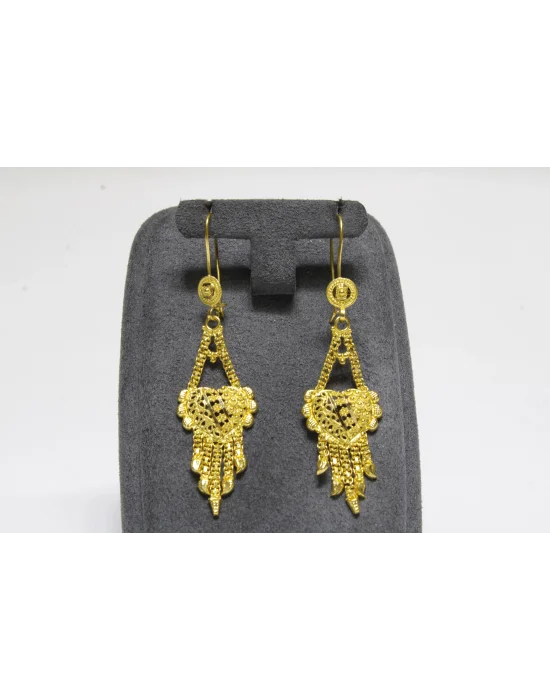 22 Ayar Altın Hint Küpe 7.4 GR KPE9629
