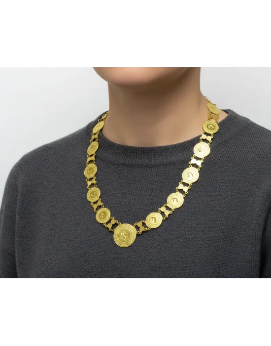 22 Ayar Altın Zincir Kolye 50 CM 20.24 GR KLY4321