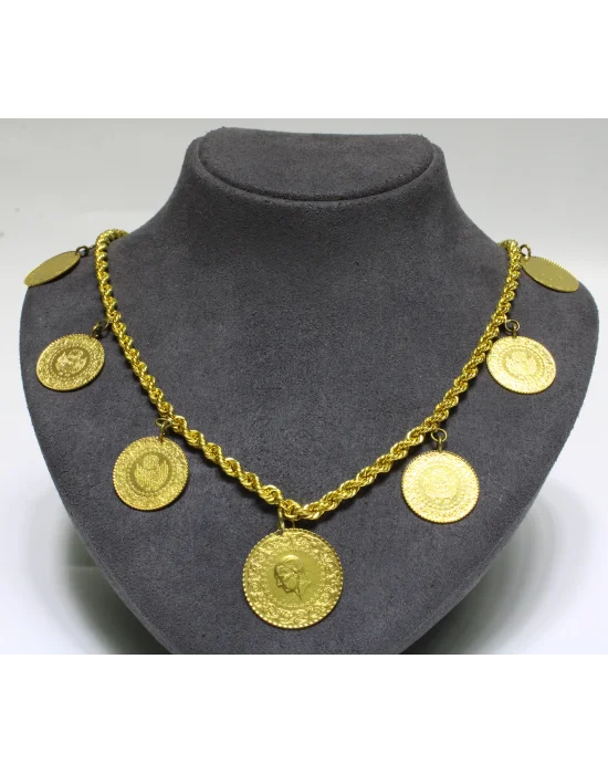 22 Ayar Altın Zincir Kolye 60 CM 28.52 GR KLY4318