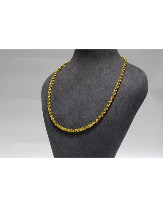 22 Ayar Altın Zincir Kolye 60 CM 9.6 GR ZNC3224