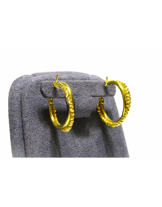 14 Ayar Altın Dorikalı Halka Küpe 3.24GR KPE9940