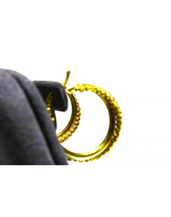 14 Ayar Altın Dorikalı Halka Küpe 3.24GR KPE9940