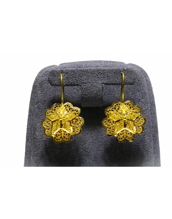 14 Ayar Altın Tül Yıldız Küpe 3.31GR KPE9110