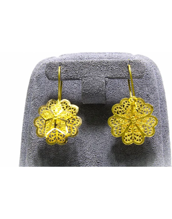 14 Ayar Altın Tül Yıldız Küpe 3.31GR KPE9110