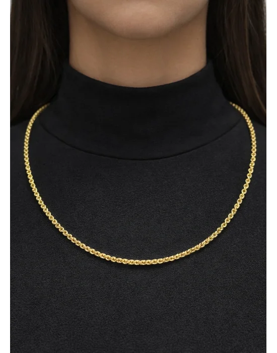 14 Ayar Altın Halat Modeli Zincir Kolye 3.55 GR 70 CM