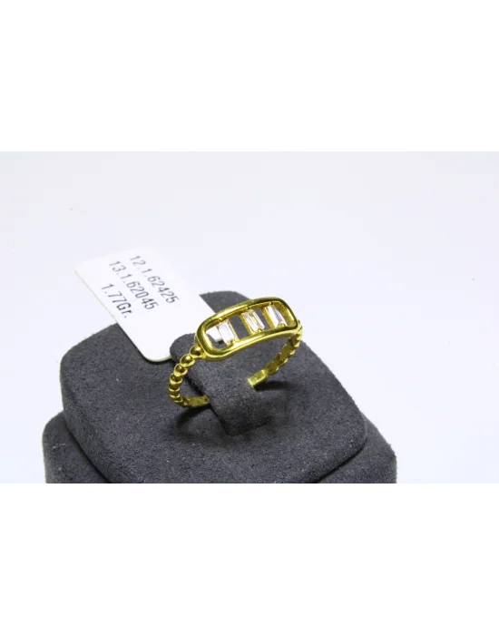 22 Ayar Altın Yüzük Üçlü Baget Model 1.77GR YZK7238