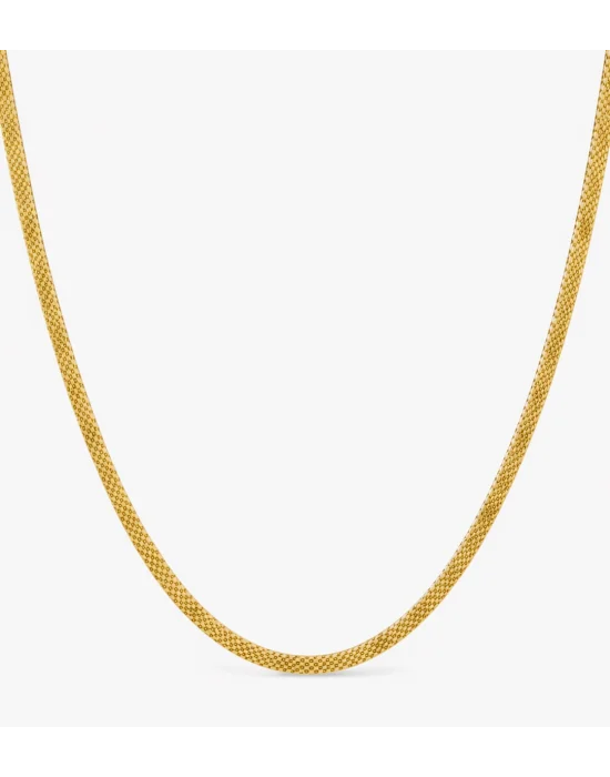 22 Ayar Altın İtalyan Yassı Model Kolye 11.18 GR KLY4018