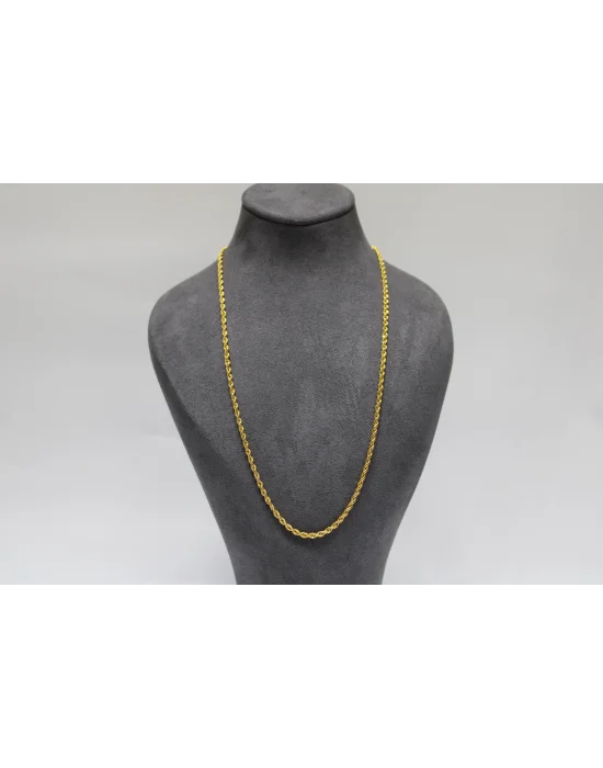 22 Ayar Altın Halat Modeli Zincir Kolye 7.43 GR 75 CM ZNC2119