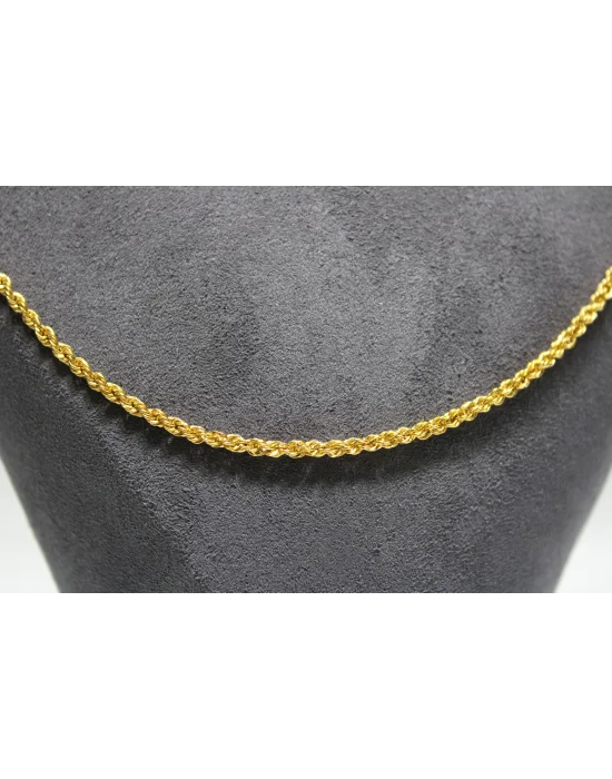 14 Ayar Altın Halat Modeli Zincir Kolye 4.80 GR 60-65 CM ZNC1735