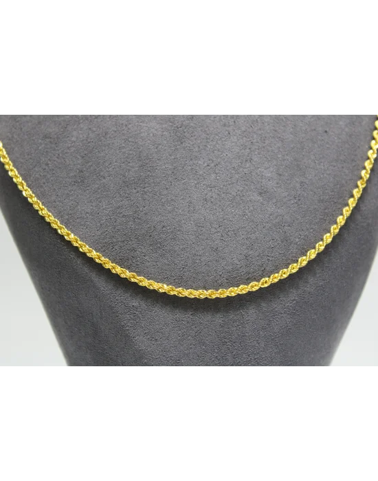 14 Ayar Altın Halat Modeli Zincir Kolye 6.22 GR 75 CM ZNC2222