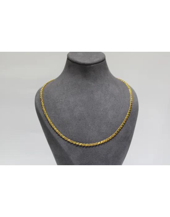 14 Ayar Altın Pullu Model Zincir Kolye 4.58 GR 50 CM ZNC2100