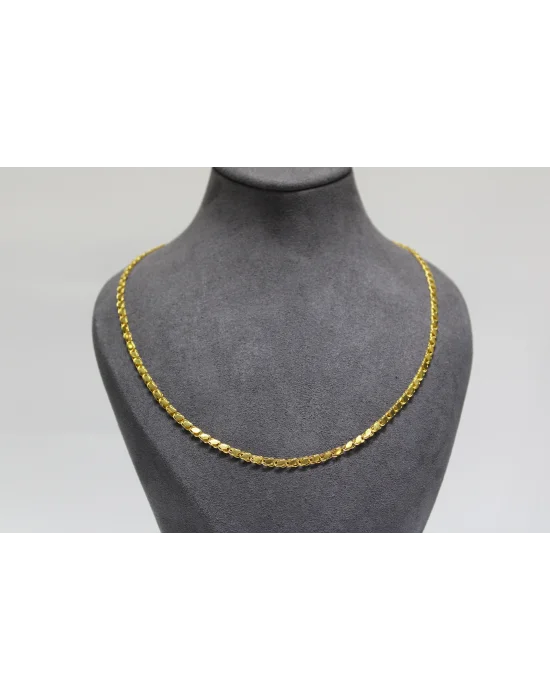 14 Ayar Altın Pullu Model Zincir Kolye 4.92 GR 45 CM ZNC2102