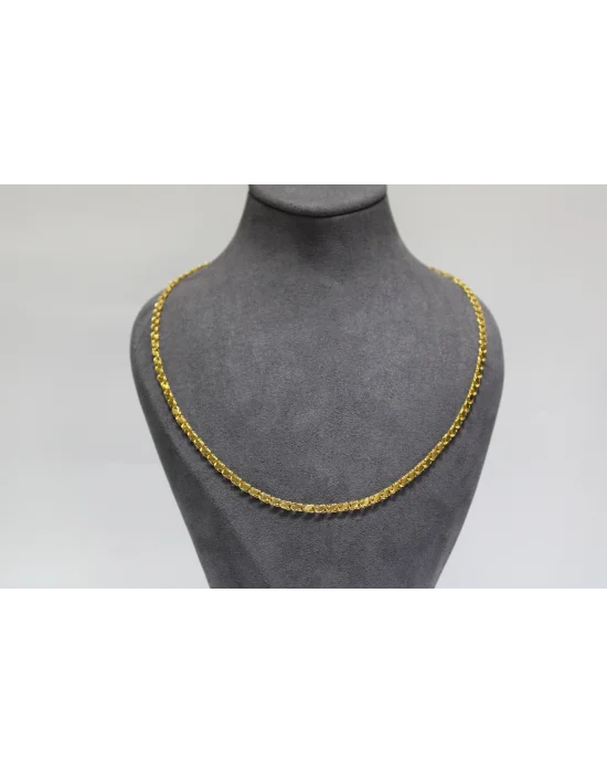14 Ayar Altın Pullu Model Zincir Kolye 6.47 GR 60 CM ZNC1491