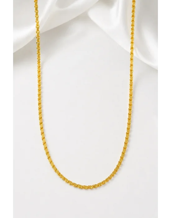 14 Ayar Altın Pullu Model Zincir Kolye 6.91 GR 55 CM ZNC1861