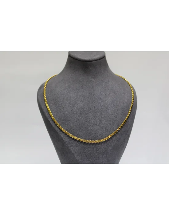 14 Ayar Altın Pullu Model Zincir Kolye 6.91 GR 55 CM ZNC1861