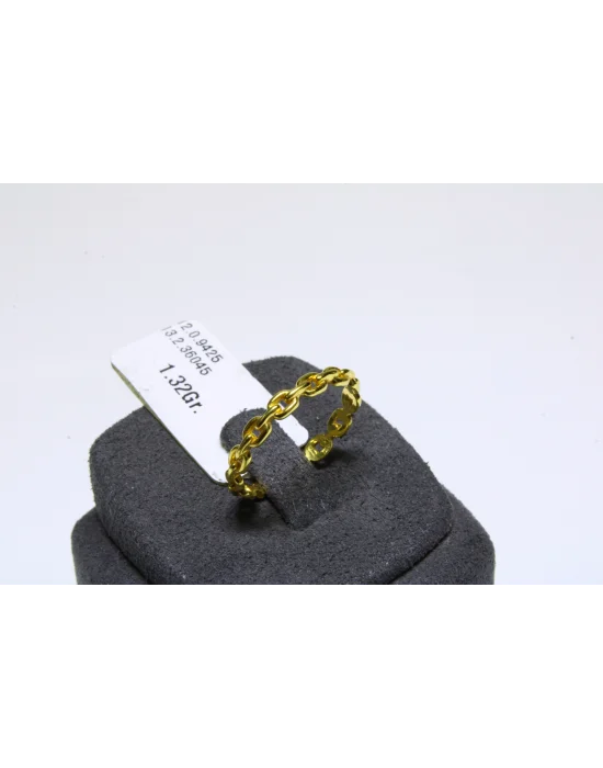 14 Ayar Altın Yüzük Zincir Model 1.32 GR YZK4519