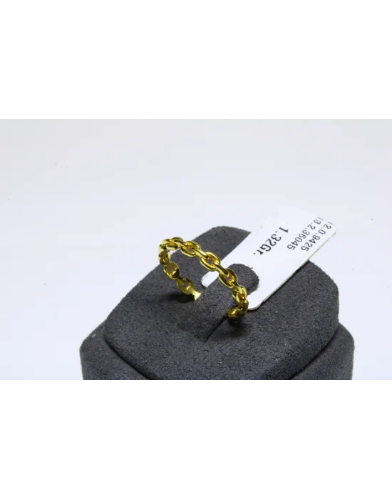14 Ayar Altın Yüzük Zincir Model 1.32 GR YZK4519
