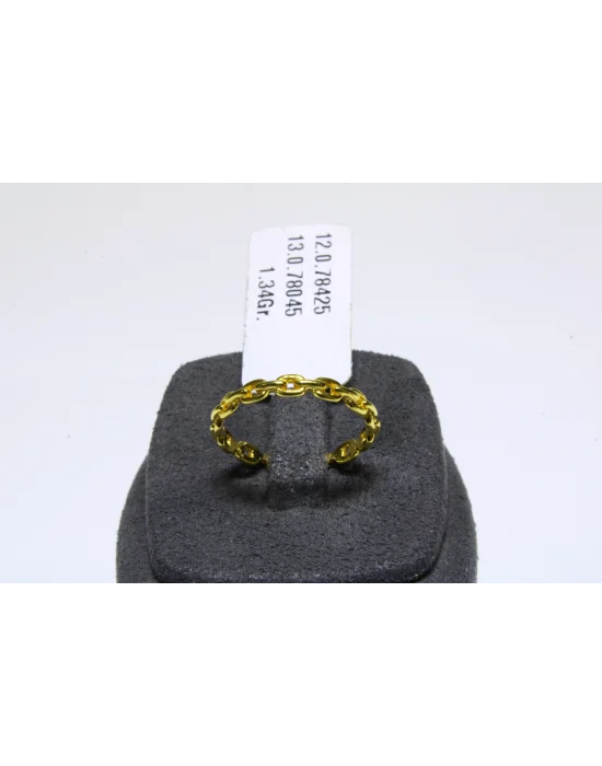 14 Ayar Altın Yüzük Zincir Model 1.34 GR YZK6372