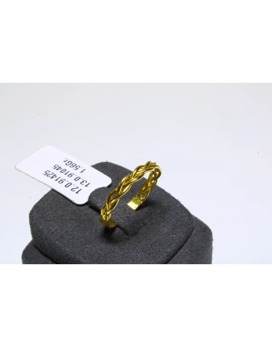 14 Ayar Altın Yüzük Sarmal Model 1.56 GR YZK6746
