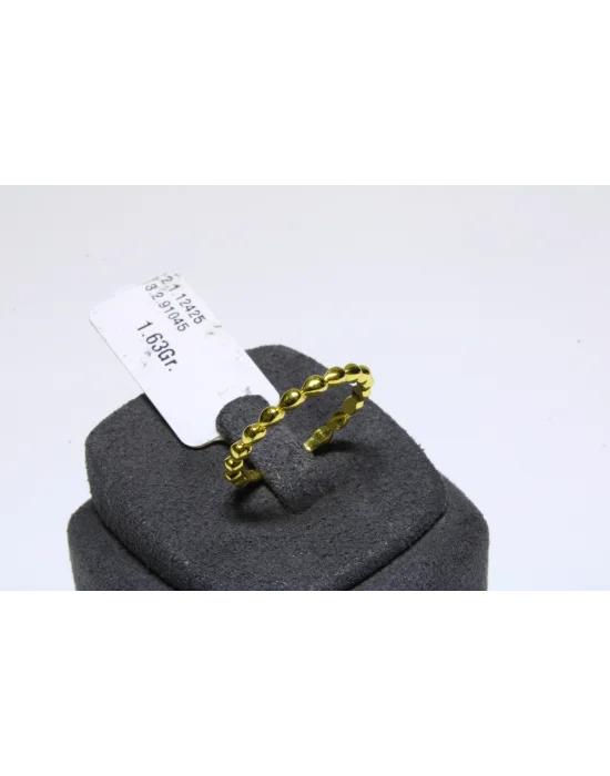 14 Ayar Altın Yüzük Bağlantılı Boncuk Model 1.63 GR YZK4518