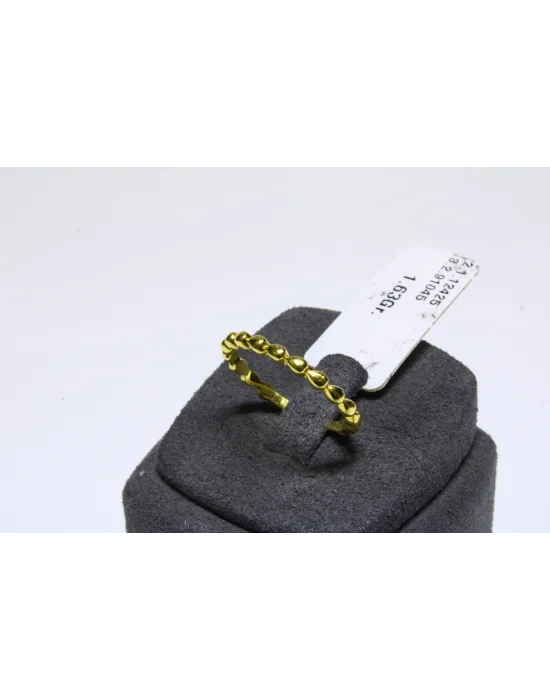 14 Ayar Altın Yüzük Bağlantılı Boncuk Model 1.63 GR YZK4518