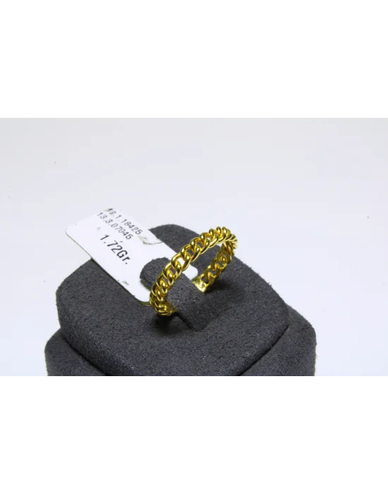 14 Ayar Altın Yüzük Zincir Model 1.72 GR YZK4504