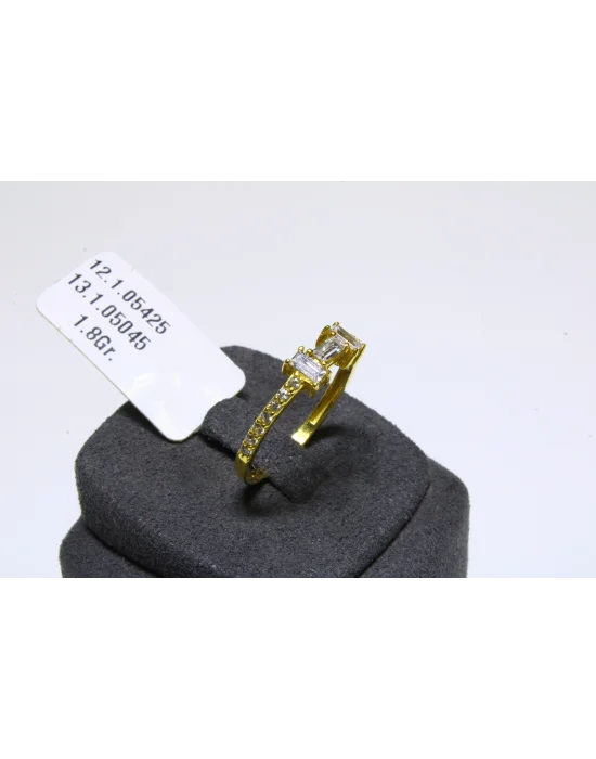 14 Ayar Altın Yüzük İkili Baget Model 1.80 GR YZK6584
