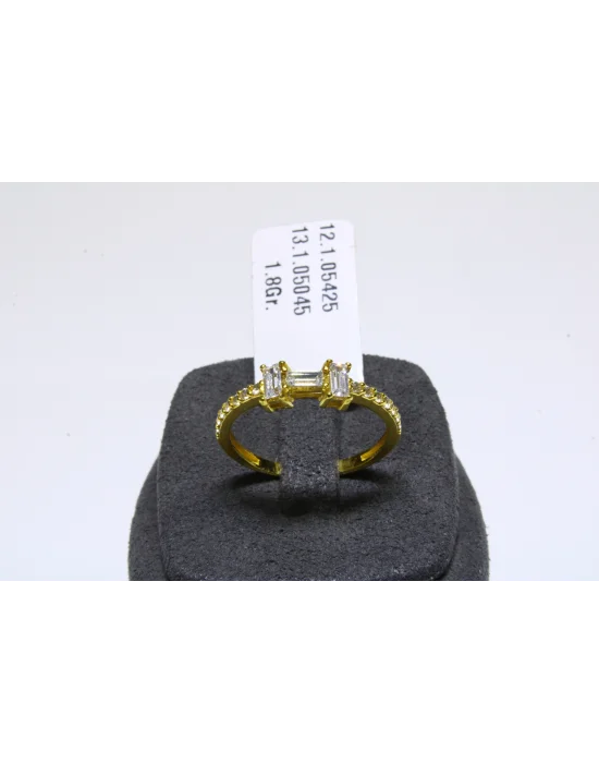 14 Ayar Altın Yüzük İkili Baget Model 1.80 GR YZK6584